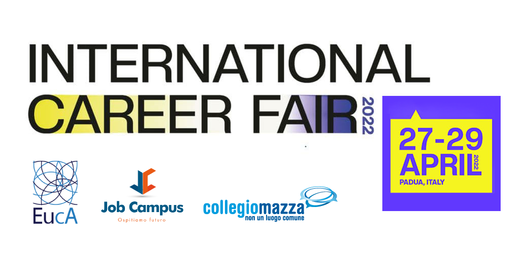 International career fair EucA a Padova: 27, 28 e 29 aprile 2022