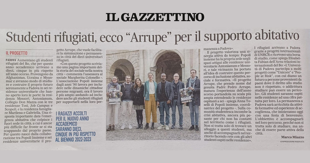 Progetto Arrupe: un’opportunità concreta di riscatto e realizzazione per studentesse e studenti rifugiati