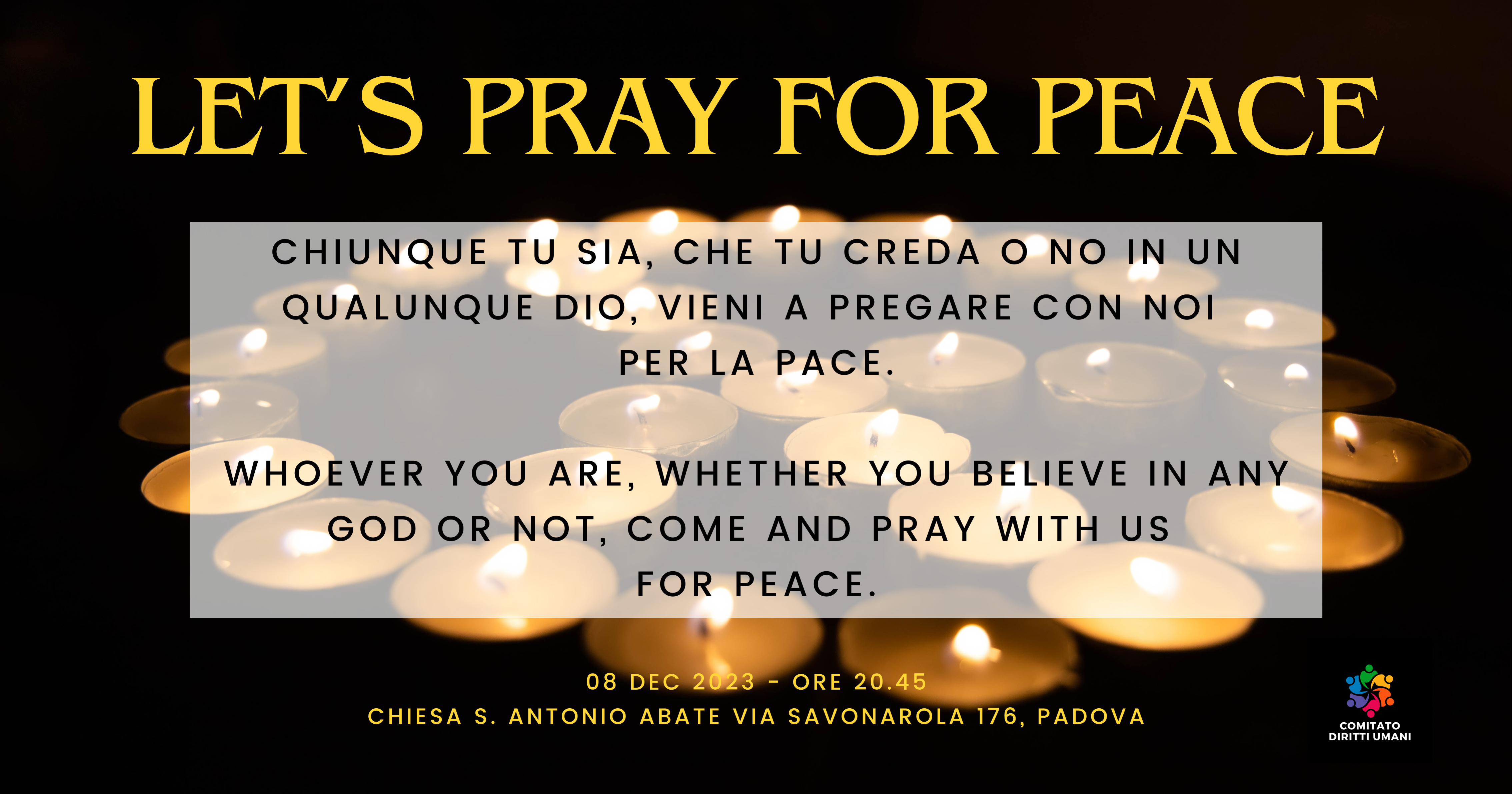 Veglia ecumenica per la pace